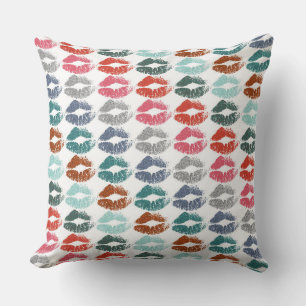 Stylish Colorful Lips #33 Throw Pillow