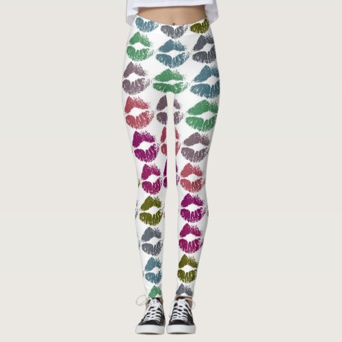 Stylish Colorful Lips 34 Leggings