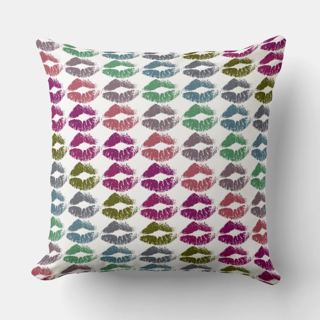 Stylish Colorful Lips #34 Throw Pillow (Front)