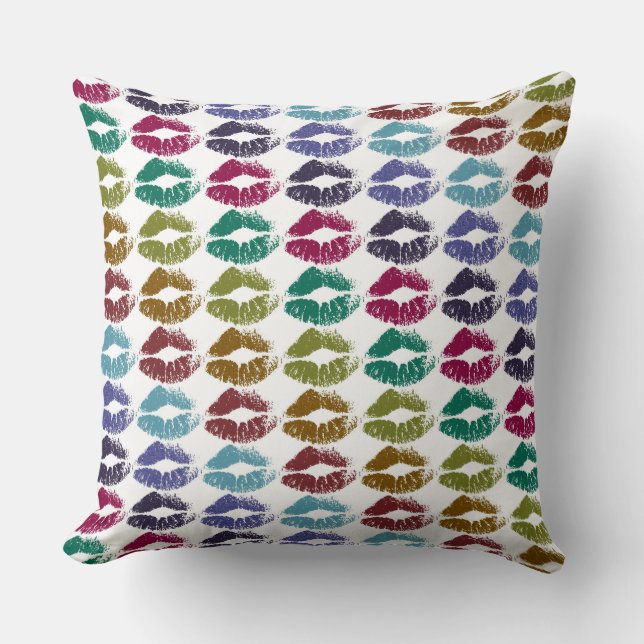 Stylish Colorful Lips #35 Throw Pillow (Front)