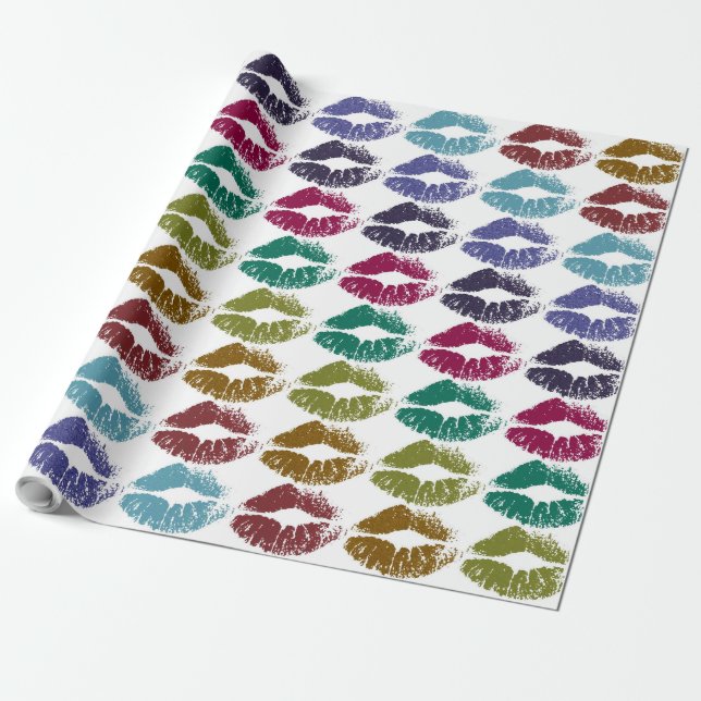 Stylish Colorful Lips #35 Wrapping Paper (Unrolled)