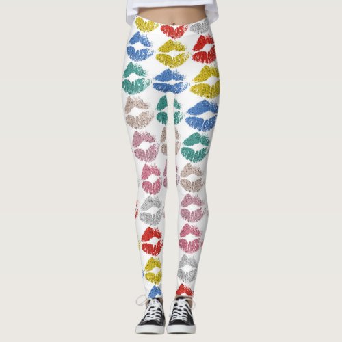 Stylish Colorful Lips 36 Leggings