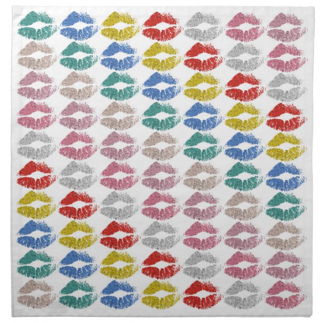 Stylish Colorful Lips #36 Napkin (Front)