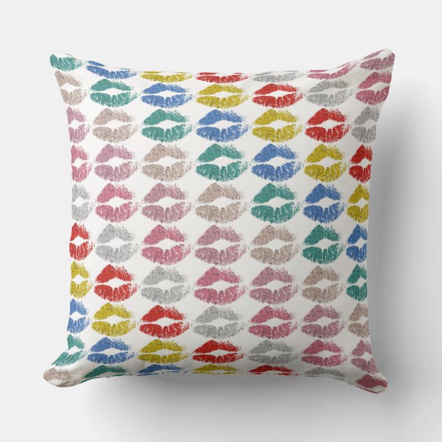 Stylish Colorful Lips #36 Throw Pillow (Front)