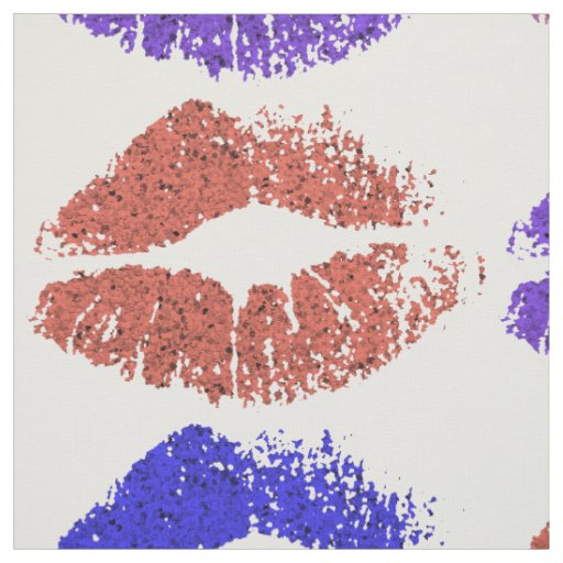 Stylish Colorful Lips #37 Fabric
