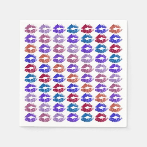 Stylish Colorful Lips 37 Napkins