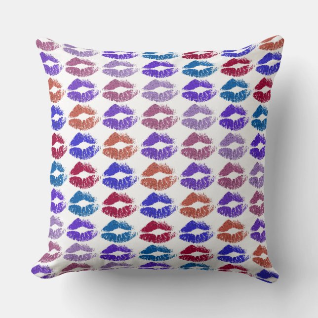 Stylish Colorful Lips #37 Throw Pillow (Front)