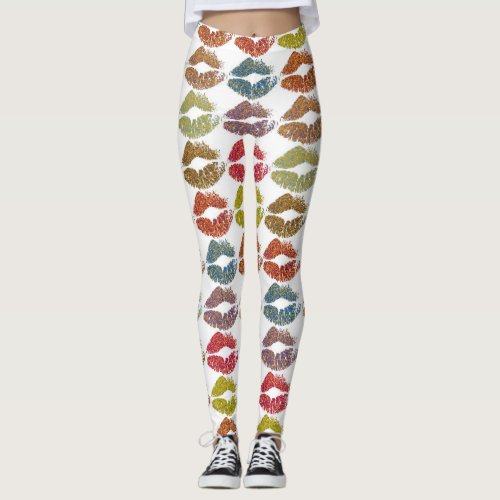 Stylish Colorful Lips 38 Leggings