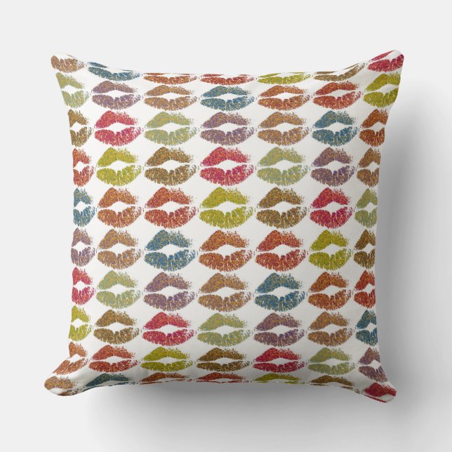 Stylish Colorful Lips #38 Throw Pillow (Front)
