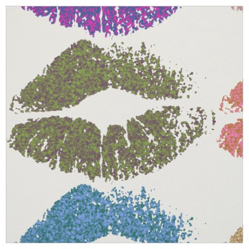 Stylish Colorful Lips #39 Fabric