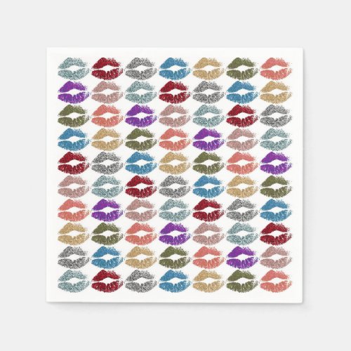 Stylish Colorful Lips 39 Napkins