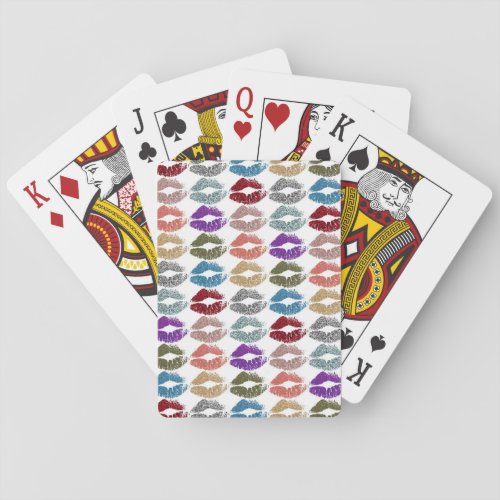 Stylish Colorful Lips 39 Playing Cards