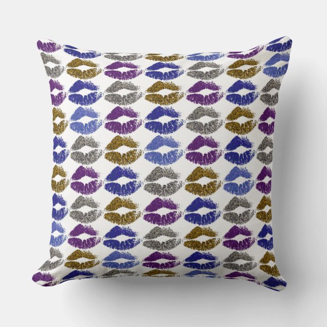 Stylish Colorful Lips #40 Throw Pillow (Front)