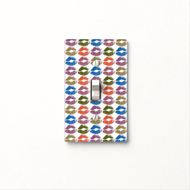 Stylish Colorful Lips #6 Light Switch Cover (In Situ)
