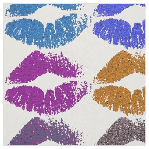 Stylish Colorful Lips #9 Fabric