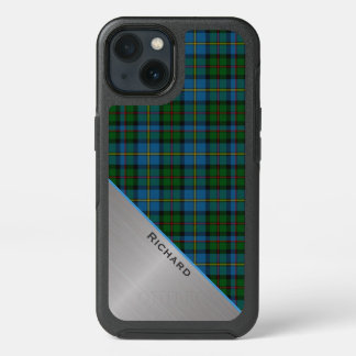 Stylish Colorful MacLeod Plaid & Aluminum Look  iPhone 13 Case