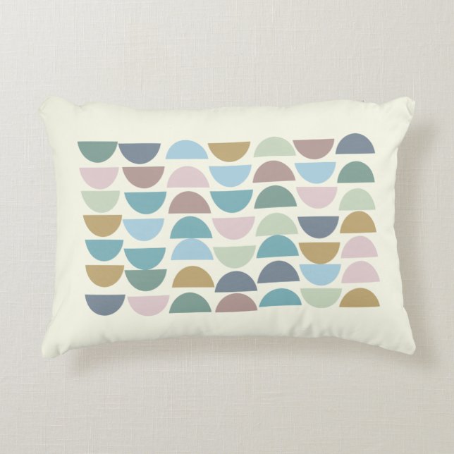 Stylish Colorful Modern Geometric Accent Pillow (Front)