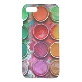 Stylish Colorful Paint Color Box Palette Iphone Se/8/7 Case by CityHunter at Zazzle