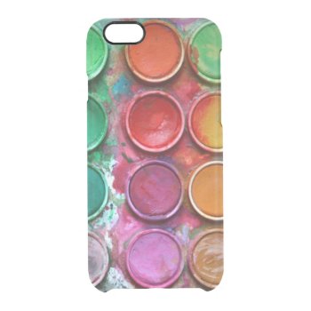 Stylish Colorful Paint Color Box Palette Clear Iphone 6/6s Case by CityHunter at Zazzle