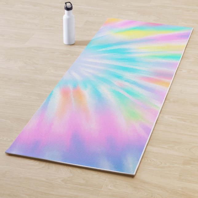 Stylish Colorful Rainbow Tie Dye Yoga Yoga Mat (In Situ)