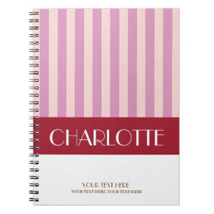 Stylish Colorful Stripes Personalized Monogrammed Notebook