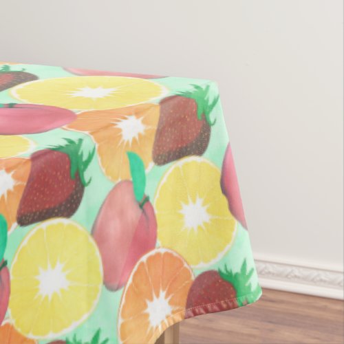 Stylish Colorful Summer Fruits Design Tablecloth