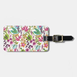 Stylish Colorful Summer Tropical Floral Pattern Luggage Tag
