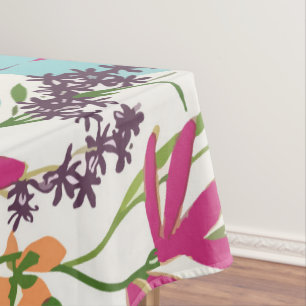 Stylish Colorful Summer Tropical Floral Pattern Tablecloth