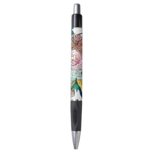 Stylish Colorful Watercolor Floral Pattern Pen