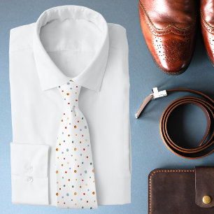 Stylish Colorful Watercolor Polka Dot Pattern Neck Tie