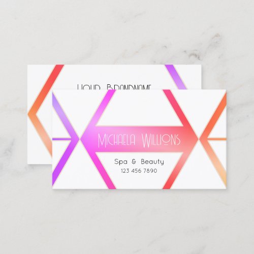 Stylish Colorful with White Geometric Multicolored Business Card