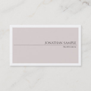 Stylish Colors Design Minimalist Chic Plain Business Card