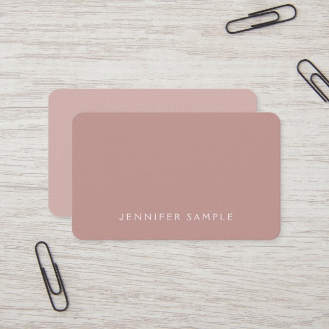 Stylish Colors Modern Design Premium Linen Luxury Business Card (Front/Back In Situ)