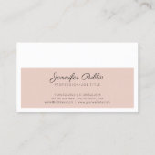 Stylish Colors Modern Sleek Plain Elegant Business Card (Back)