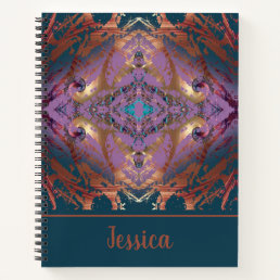 Stylish Colors Monogram Notebook