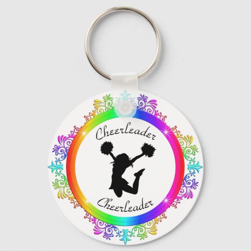 Stylish Colourful Embellished Cheerleader Keychain