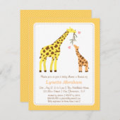 Stylish Colourful Giraffe Baby Shower Invitations (Front/Back)