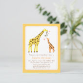 Stylish Colourful Giraffe Baby Shower Invitations (Standing Front)