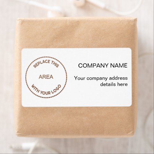 Stylish Company Logo Return Name Address Label
