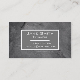 Stylish consultant gray slate business card