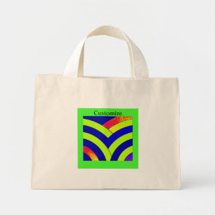 stylish contemporary chic chevron mini tote bag