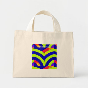 stylish contemporary chic chevron mini tote bag