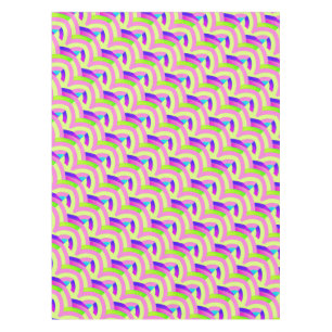 stylish contemporary pink/yellow chervrons tablecloth