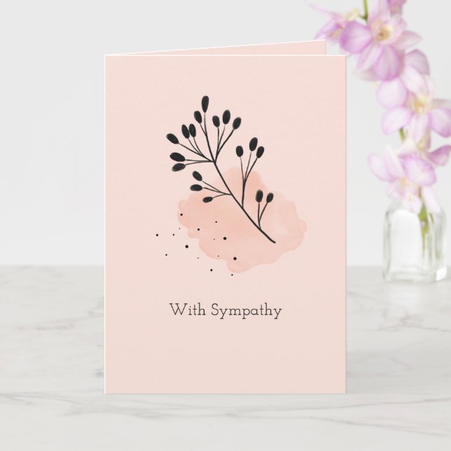Stylish Contemporary Sympathy Card (Orchid)