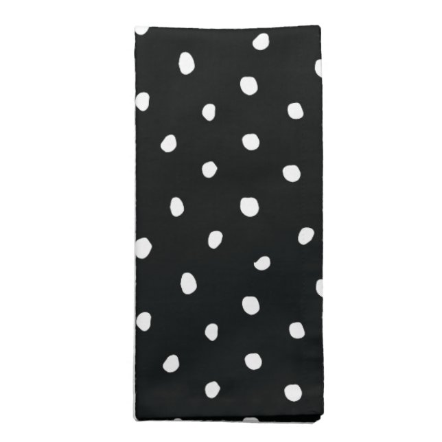 Stylish contemporary treble clef polka dots cloth napkin (Folded)