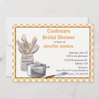 Stylish Cookware Bridal Shower Invitation