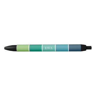 Stylish Cool Color Blocks Personalized Black Ink Pen