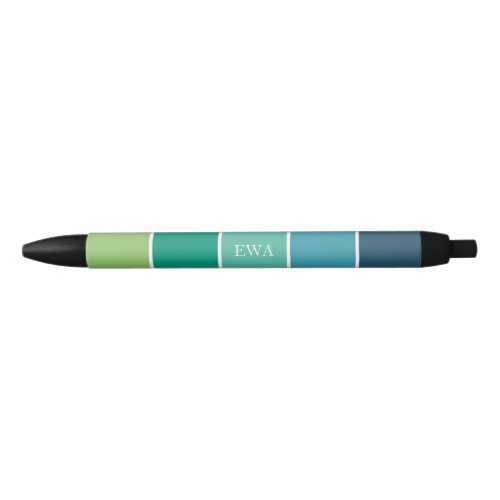 Stylish Cool Color Blocks Personalized Black Ink Pen