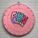 Stylish Cool Colorful "Fun" Pink Trendy Sport Fun Dart Board<br><div class="desc">Elevate your game room with our Stylish Cool 'Fun' Bold Colored Trendy Sports Dart Board. Featuring vibrant hues and a 'Fun' design,  this dart board adds a touch of style and excitement to your gaming setup.</div>