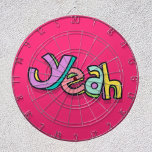 Stylish Cool Colorful "Yeah" Bold Pink Sports Fun Dart Board<br><div class="desc">Upgrade your game room with our Stylish Cool 'Yeah' Bold Pink Sports Dart Board. Featuring vibrant pink colors and a bold 'Yeah' design,  this dart board adds flair and style to your gaming space.</div>
